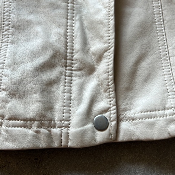 RD style designer moter cycle jacket cream small - petite biker jacket! - Picture 7 of 11